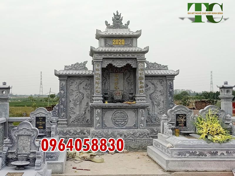 khung thờ chung bằng đá xanh đen giá bán tại Hà NAM