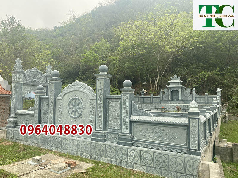 giá bán khu lăng mộ bằng đá xanh rêu Ninh Bình