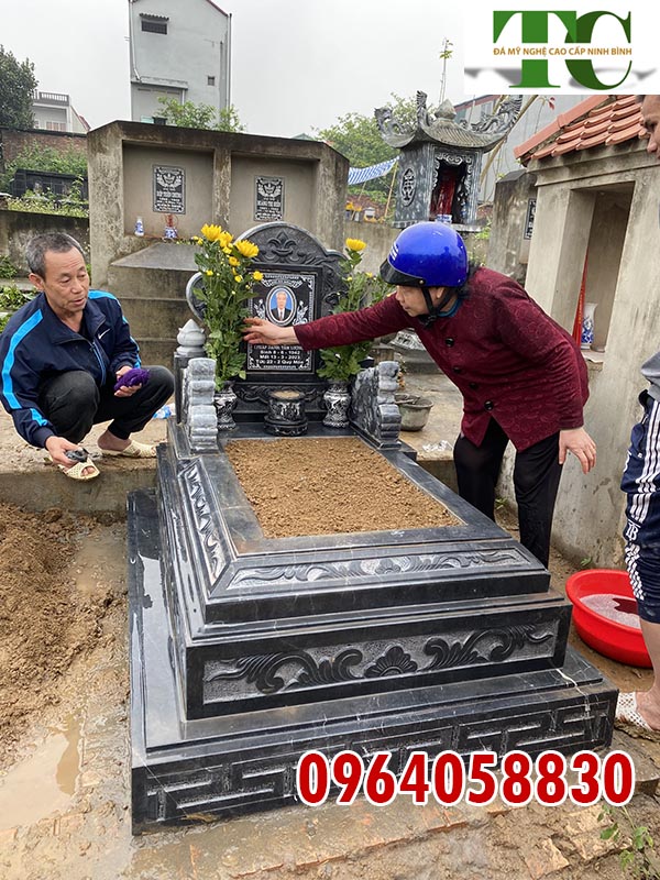 mẫu mộ chụp tam cấp đá đẹp Phú Thọ