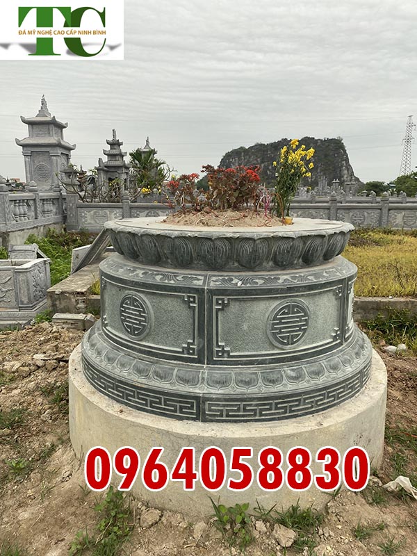 mẫu mộ tròn đá cao cấp Quảng Ninh