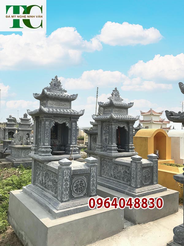 xây mộ hai mái bằng đá Phú Thọ