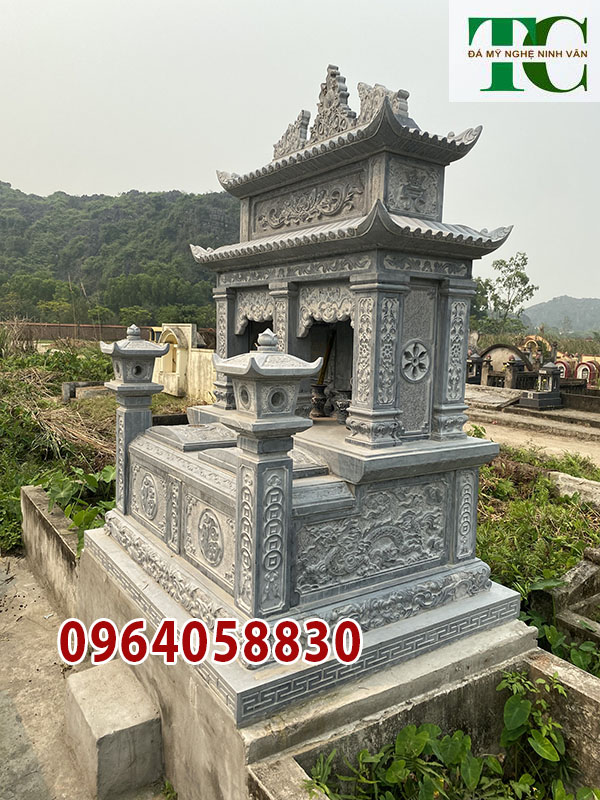 mẫu mộ đôi bằng đá đẹp lắp tại Sài Gòn 02
