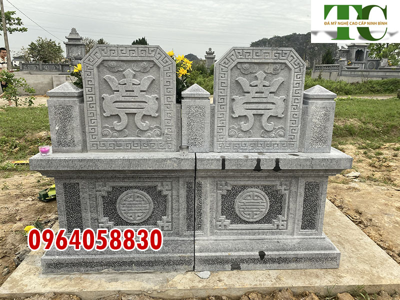 mẫu mộ đôi đá đẹp tại Sơn La 01